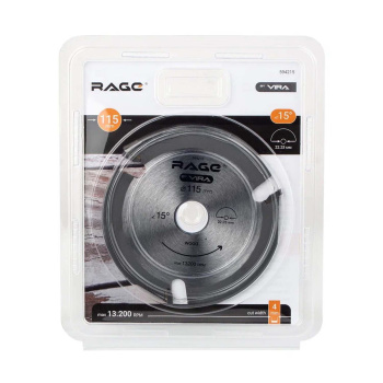 Диск пильный для УШМ по дереву 115 мм RAGE by VIRA Диск пильный для УШМ по дереву 115 мм RAGE by VIRA