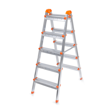 Стремянка стальная 2-х сторонняя 5 ступеней, выс.верхн. площ.1,03м 122405 "Ярус" "Perilla" *1