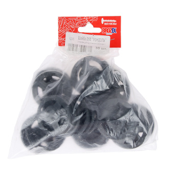 Шайба 50 мм "Рондоль" BROZEX для изоляции, черный, 30 шт. Шайба 50 мм "Рондоль" BROZEX для изоляции, черный, 30 шт.