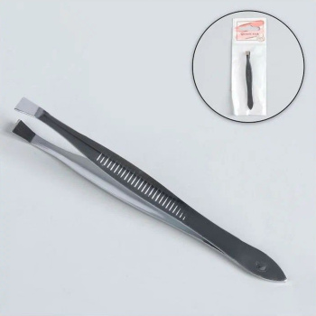 Пинцет №1 прямой широкий 8,5см серебр пакет QF