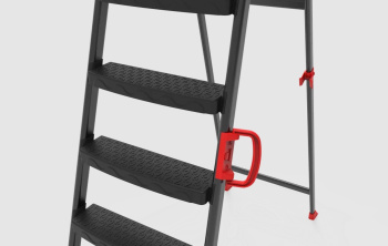 Стремянка стальная 4 ШИРОК.пласт.съемн.ступени, выс.верхн. площ.0,86м "COMFORT" 133504 "Perilla" *1