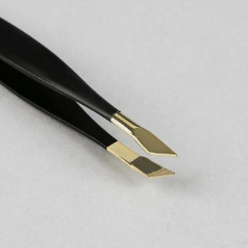 Пинцет №1 скошенный узкий 8,5см серебр пакет QF