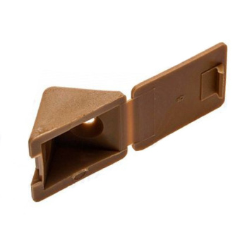 Уголок мебельный 23 мм BROZEX, пластик, темно-бежевый, 4 шт.