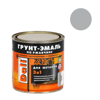 Грунт-эмаль 0.75 л по ржавчине DALI, RAL 7004 серая