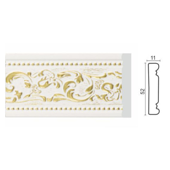 яяяМолдинг средний золотистый 156-115G(FM) (52*11*2400мм)*40