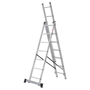 Лестница многофункциональная складная алюм. 3х 7ступ.,общ.дл.4,49м,max н.150кгNV1230 1230307"НВ"*1