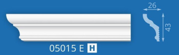 Плинтус потолочный "Формат"  05015Е 2.0м 26*43 (подходит для натяжного потолка)*120
