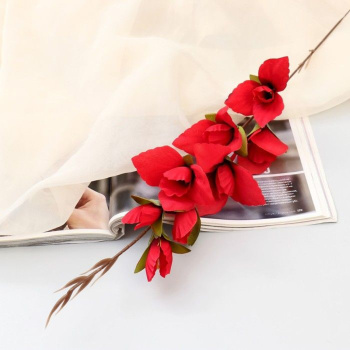 Цветы искусственные "Наперстянка" 63 см, бордовый  7503337