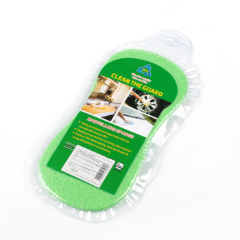 Губка впитывающая 19 x 9 см,вакуумная, микс