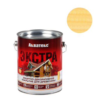 Защитно-декоративное покрытие 2.7 л для древесины АКВАТЕКС ЭКСТРА, алкидное, сосна