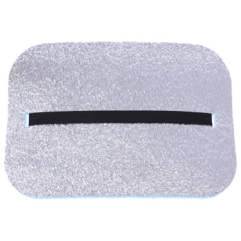 Сиденье туристическое 30*40 толщ.10мм крепление резинка, с фольгой белый НПЭ