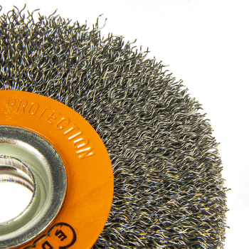 Щетка-крацовка "круглая" для точила гофрированная проволока 125мм*20мм PATRIOT *1/60