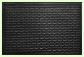 Коврик резиновый  44*70 см рифленый "Тире" черный *1/10
