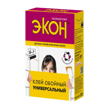 Клей для обоев универсальный 200г "ЭКОН" 1312332 (Хенкель)*1/24 Клей для обоев универсальный 200г "ЭКОН" 1312332 (Хенкель)*1/24