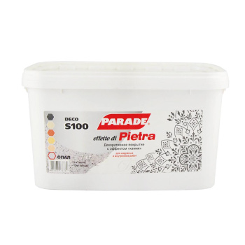 Покрытие акриловое декоративное Pietra S100 c эффектом камня опал 7 кг PARADE *1/96
