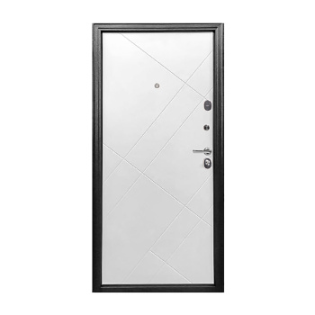 Дверь входная 2050х860х65 мм Форпост, правая, серебристый антик/белый матовый