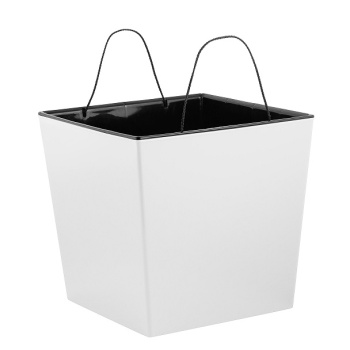 Кашпо пластм. "London CUBE" 11,6л 250х250мм h238мм со вставкой Белоснежный жасмин IG780110048 *1/6