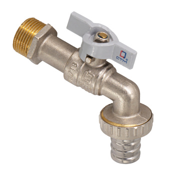 Кран водоразборный бабочка 3/4"(Ø20) П- штуцер СТМ (СТАНДАРТ) CWBB0034 *1/7/56