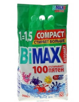 Стир.порошок BIMAX автомат 100 пятен 3кг (1073-1) *4 *