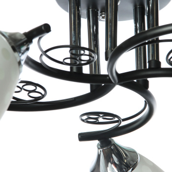 Люстра Verner Lighting N2996/5, 40 Вт, E27, 5 ламп, черный