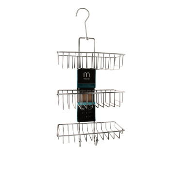 Полка прямая трехъярусная с крючком, проволока стальная, 15, Milardo, 015W03HM44