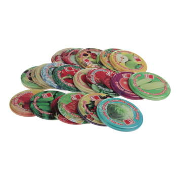 Набор крышек "Веселый сад", d 82 мм, Елабуга, 25 шт., закаточные, микс