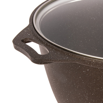 Кастрюля алюм. литая а/приг. Kukmara "Мраморная" кофейный 4,0л Стекл.кр. кмк42а (Кукмор) *1/3 Кастрюля алюм. литая а/приг. Kukmara "Мраморная" кофейный 4,0л Стекл.кр. кмк42а (Кукмор) *1/3