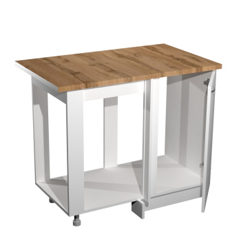 Шкаф напольный угловой 1000х850х600 мм BROZEX-WOOD Liberty, левый, с дверцей, белый