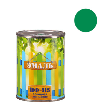 Эмаль алкидная 0.7 кг Первая Цена ПФ-115, зеленая