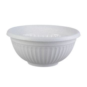 Кашпо пластм. "Ливия" "миска" d верха 440мм h180мм Мрамор М3194 ("М-Пластика") *1/11