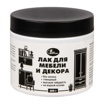 Лак акриловый для мебели и декора глянцевый 0,4 кг  Новбытхим  *1/6