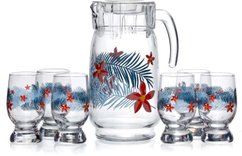 Набор питьевой стекло "Тропик" 7пр. (1*1,6л + 6*220мл) 96725BD (г.Бор) *1/2 Набор питьевой стекло "Тропик" 7пр. (1*1,6л + 6*220мл) 96725BD (г.Бор) *1/2