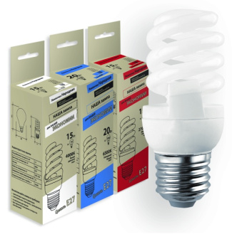 Лампа энергосберегающая 15W Е27 2.7К НАРОДНАЯ SQ0347-0008 *1/10/100