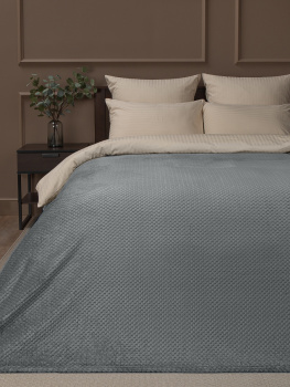 Плед 150*200см фланель жаккард r-ромбики серый TF FNJ GY11 040/1520 Absolute *1