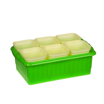 Набор стаканов 250 мл для рассады Радиан, 6 шт., ящик 24.7х16.6х9 см, пластик, разноцветный