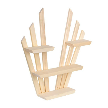 Полка настенная, V-образная, трехъярусная, 67х55х10 см, липа "Банные штучки"/6