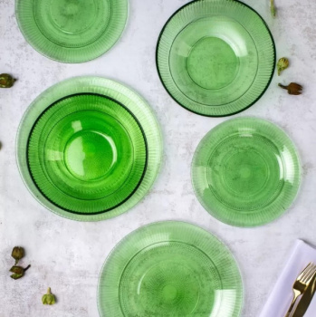Тарелка стекло Luminarc "Louise Chartreuse" глуб. d20см Зеленый прозрачный O0487 *12