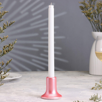 Подсвечник из гипса,7,5х7,5см,розовый 10059846