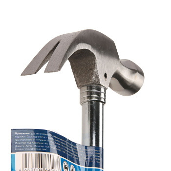 Молоток-гвоздодер T4P, 600 г, металлическая обрезиненная рукоятка