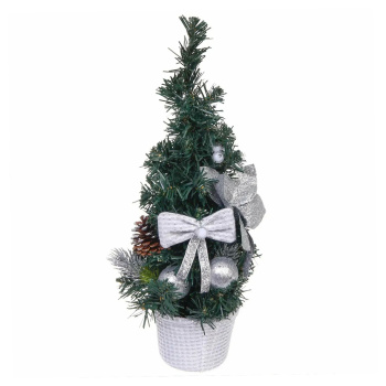 Елка в горшке "Зимняя нежность" 40 см, Серебро