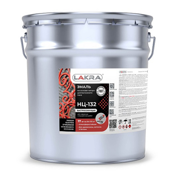 Эмаль НЦ-132 красная 17 кг Лакра *1/33