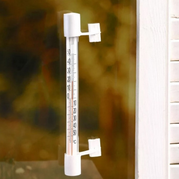 Термометр уличный (наружный) от -50°C до +50°С, крепеж на 2-ст.скотч арт.ТСН-5  *1/100