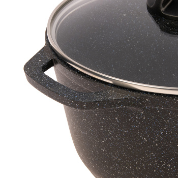 Кастрюля алюмин. антипригарная "Kukmara" "Granit" black 4,5л Стекл.кр. кгч45а *1/3 Кастрюля алюмин. антипригарная "Kukmara" "Granit" black 4,5л Стекл.кр. кгч45а *1/3