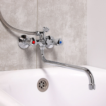 Смеситель для ванны Milardo Tring, длинный излив, двухвентильный