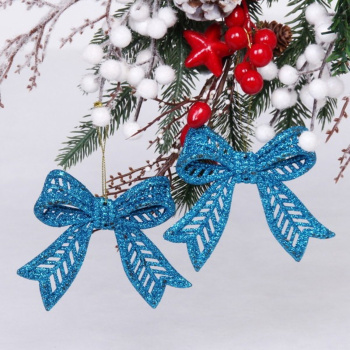 Набор подвесок "Сказочные бантики", 9х11 см, 2 шт., голубой