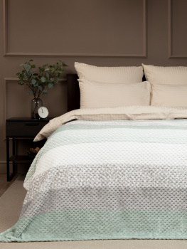 Плед 150*200см фланель жаккард серо-зеленый TF FNJPs GR 1520 Absolute *1