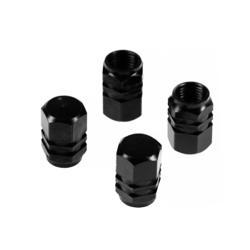 Колпачки на вентиль TORSO черные, набор 4 шт. 863715