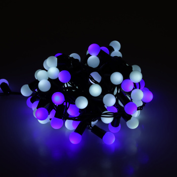 Гирлянда «Нить» Luazon Lighting, 10 м, мигание, бело-синий, шарики 1.5 см, 100 LED, IP44, 220 В Гирлянда «Нить» Luazon Lighting, 10 м, мигание, бело-синий, шарики 1.5 см, 100 LED, IP44, 220 В