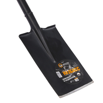 яяЛопата штыковая стальная 185*300 алюм черенок, цельномет соед, прямоуг L-120 "КУЗБАСС"(1447) *1/12