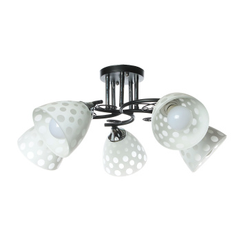 Люстра Verner Lighting N2996/5, 40 Вт, E27, 5 ламп, черный